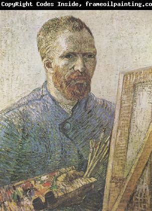 Vincent Van Gogh Self-Portrait in Fromt of thte Easel  (nn04)